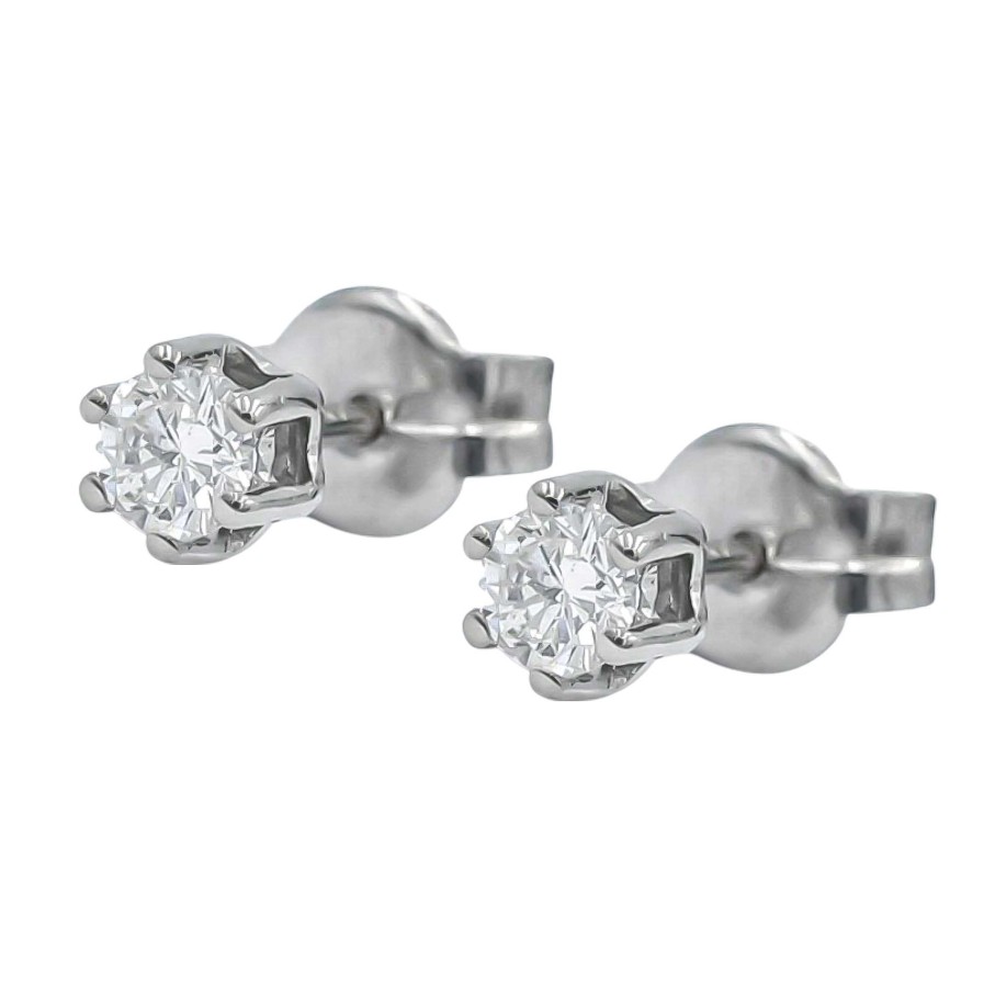 Boda Joyeria Luis Luna | Pendientes Elia Diamantes Oro Blanco 18K