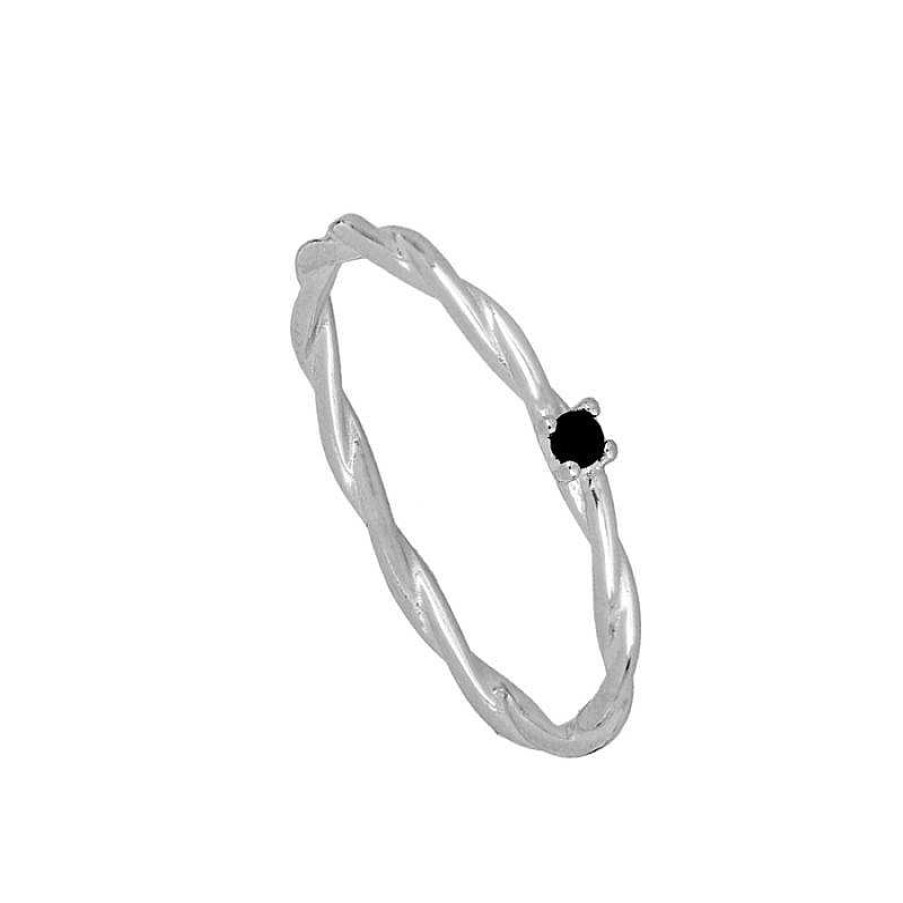 Joyas Plata Joyeria Luis Luna | Anillo Kyra Black Plata