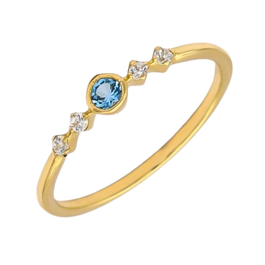 Joyas Oro 18K Joyeria Luis Luna | Anillo Daila Blue Oro 18K