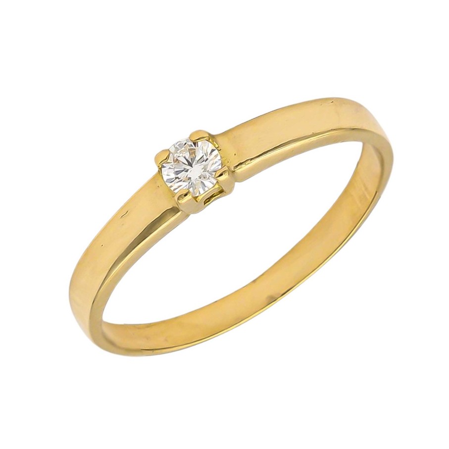 Boda Joyeria Luis Luna | Anillo Naya Diamante 0,106Ct Oro 18K