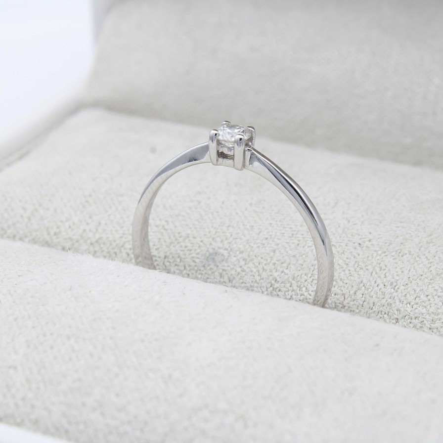 Boda Joyeria Luis Luna | Solitario Darlene Diamante 0,13Ct G-Vs Oro Blanco 18K