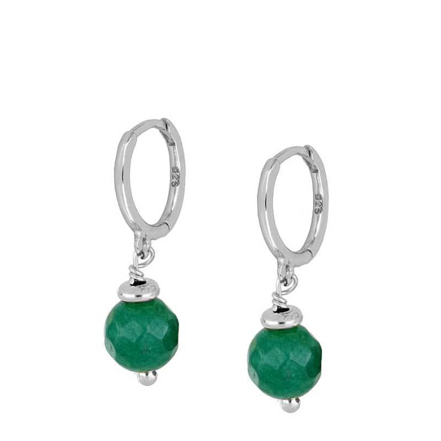 Joyas Plata Joyeria Luis Luna | Aros Jade Verde Plata