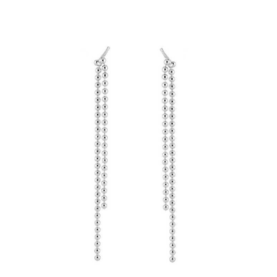 Joyas Plata Joyeria Luis Luna | Pendientes Ball Chain Plata