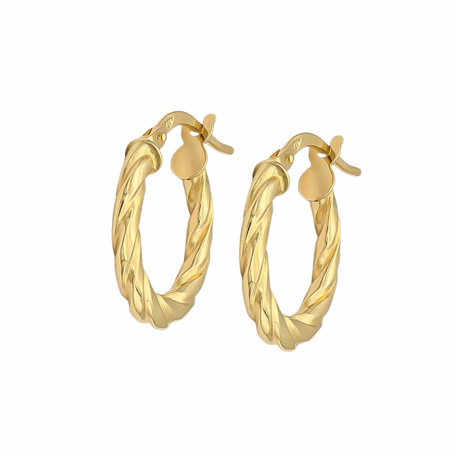 Joyas Oro 18K Joyeria Luis Luna | Aros Aileen 16Mm Oro 18K