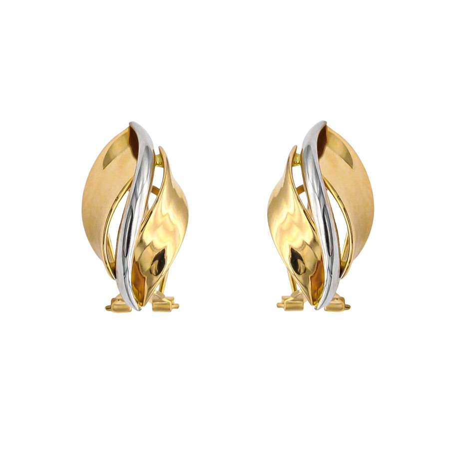 Joyas Oro 18K Joyeria Luis Luna | Pendientes Fire Oro Bicolor 18K