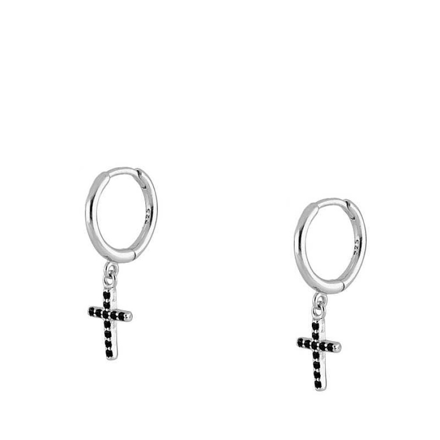 Joyas Plata Joyeria Luis Luna | Aros Black Cross Plata