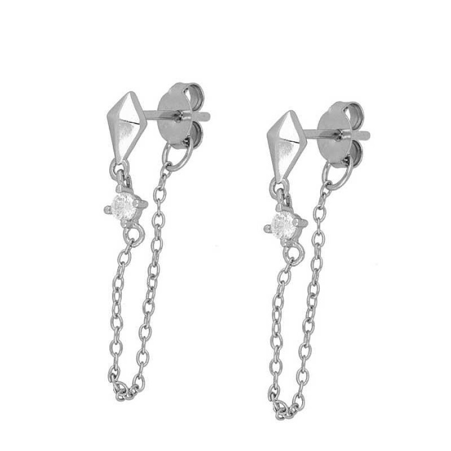 Joyas Plata Joyeria Luis Luna | Pendientes Roxe Chain Plata