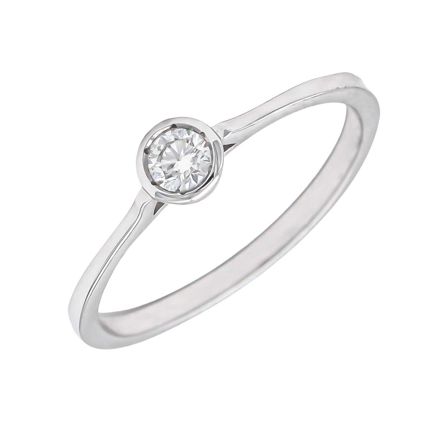 Boda Joyeria Luis Luna | Anillo Chat N Diamante G-Vs Oro Blanco 18K