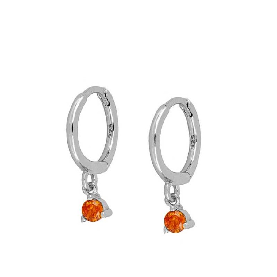 Joyas Plata Joyeria Luis Luna | Aros Dunia Naranja Plata