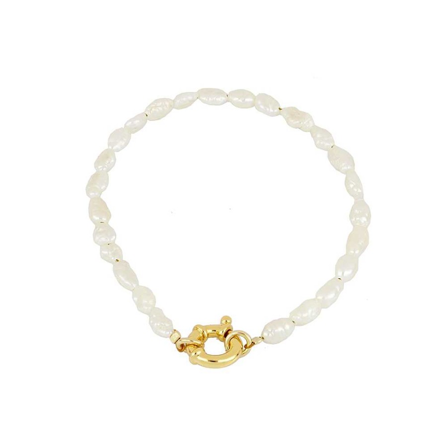 Joyas Plata Joyeria Luis Luna | Pulsera Anisa Keshy Plata Dorada