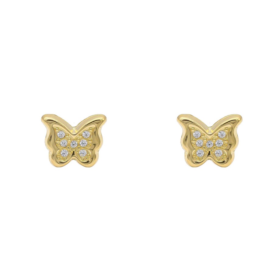 Joyas Oro 18K Joyeria Luis Luna | Pendientes Mariposa Oro 18K