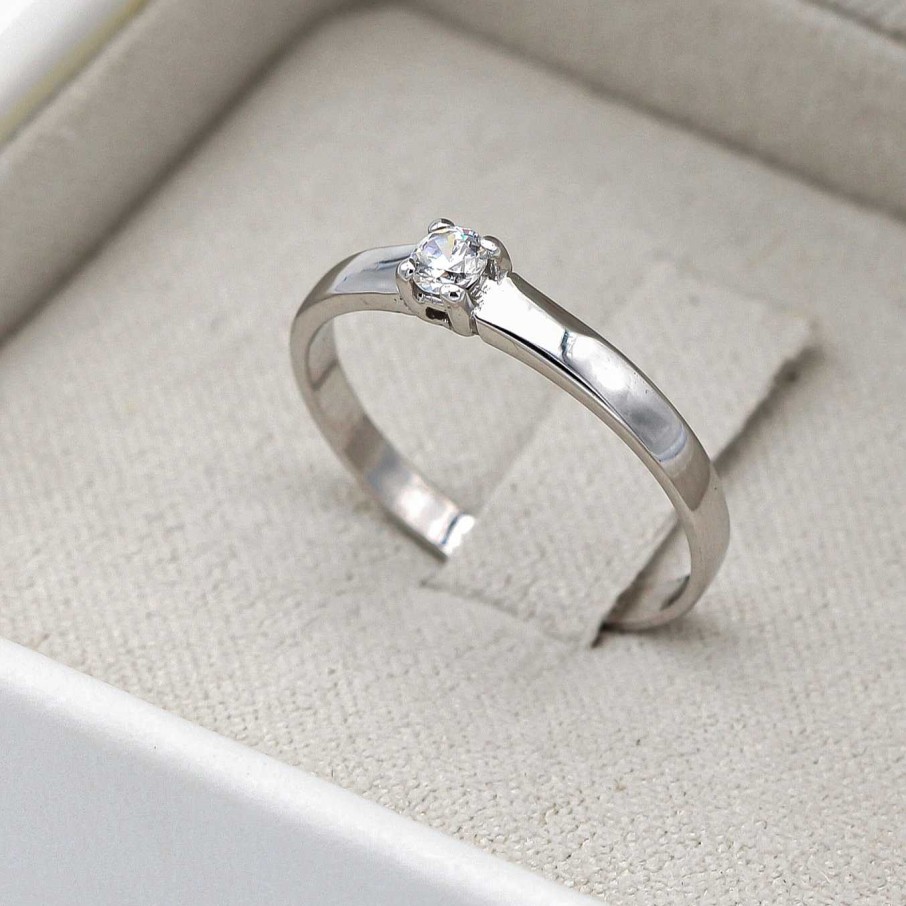 Boda Joyeria Luis Luna | Anillo Naya Diamante 0,08Ct G-Si Oro Blanco 18K