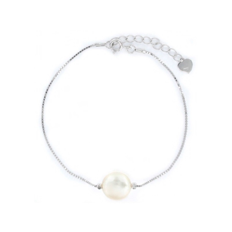 Joyas Plata Joyeria Luis Luna | Pulsera Perla 10 Mm Plata