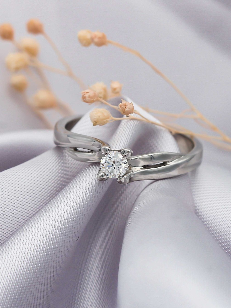 Boda Joyeria Luis Luna | Anillo Tori Diamante G-Vs Oro Blanco 18K