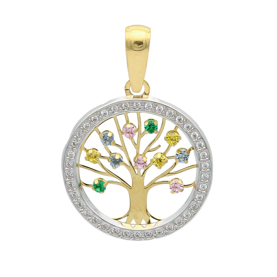 Joyas Oro 18K Joyeria Luis Luna | Colgante Rbol De La Vida Color Oro 18K