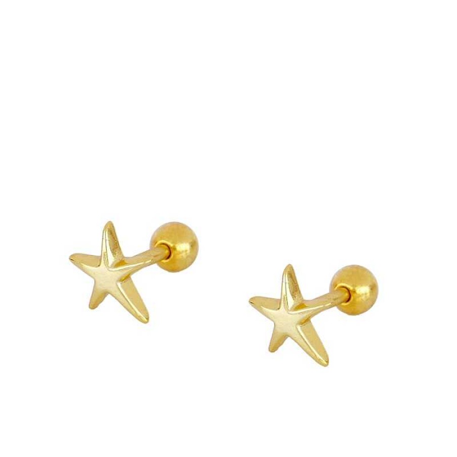 Joyas Plata Joyeria Luis Luna | Piercing Sea Star Plata Dorada