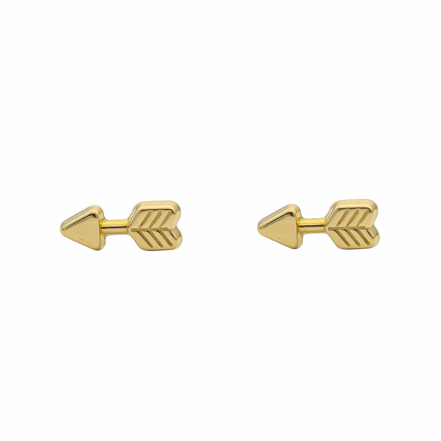 Joyas Oro 18K Joyeria Luis Luna | Pendientes Flecha Oro 18K