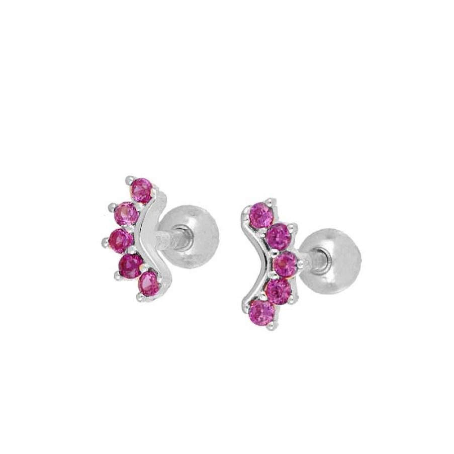 Joyas Plata Joyeria Luis Luna | Piercing Lexi Fucsia Plata