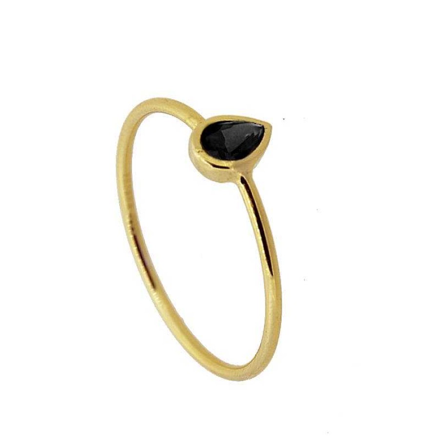 Joyas Plata Joyeria Luis Luna | Anillo Belisa Black Plata Dorada