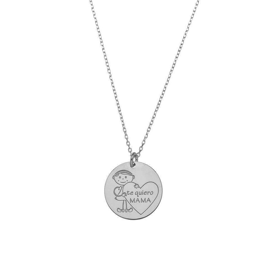 Joyas Plata Joyeria Luis Luna | Collar Medal Love Plata