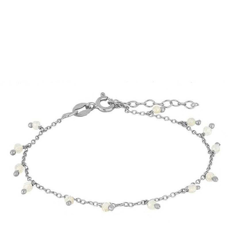 Joyas Plata Joyeria Luis Luna | Pulsera Acra Piedra Luna Plata