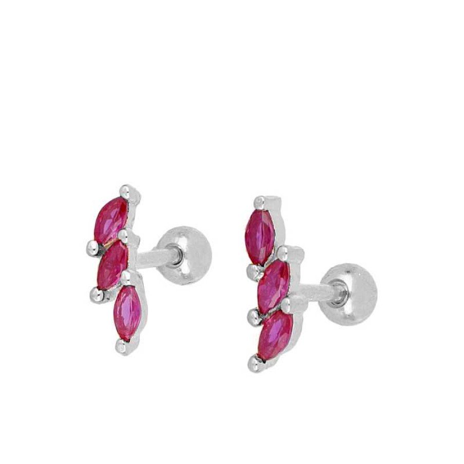 Joyas Plata Joyeria Luis Luna | Piercing Karen Fucsia Plata