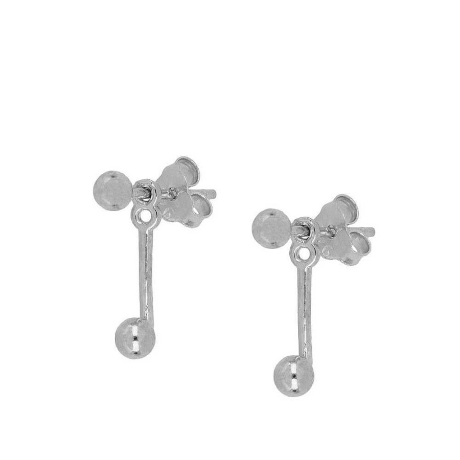 Joyas Plata Joyeria Luis Luna | Pendientes Doble Ball Plata