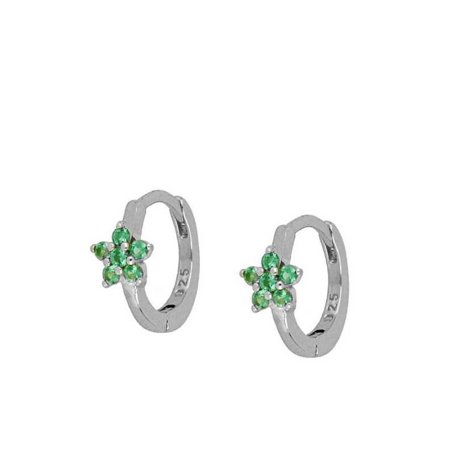 Joyas Plata Joyeria Luis Luna | Aros Cleo Green Plata