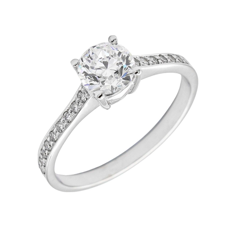 Boda Joyeria Luis Luna | Anillo Grace Diamantes 0,95Ct D-Vs Gia Oro Blanco 18K