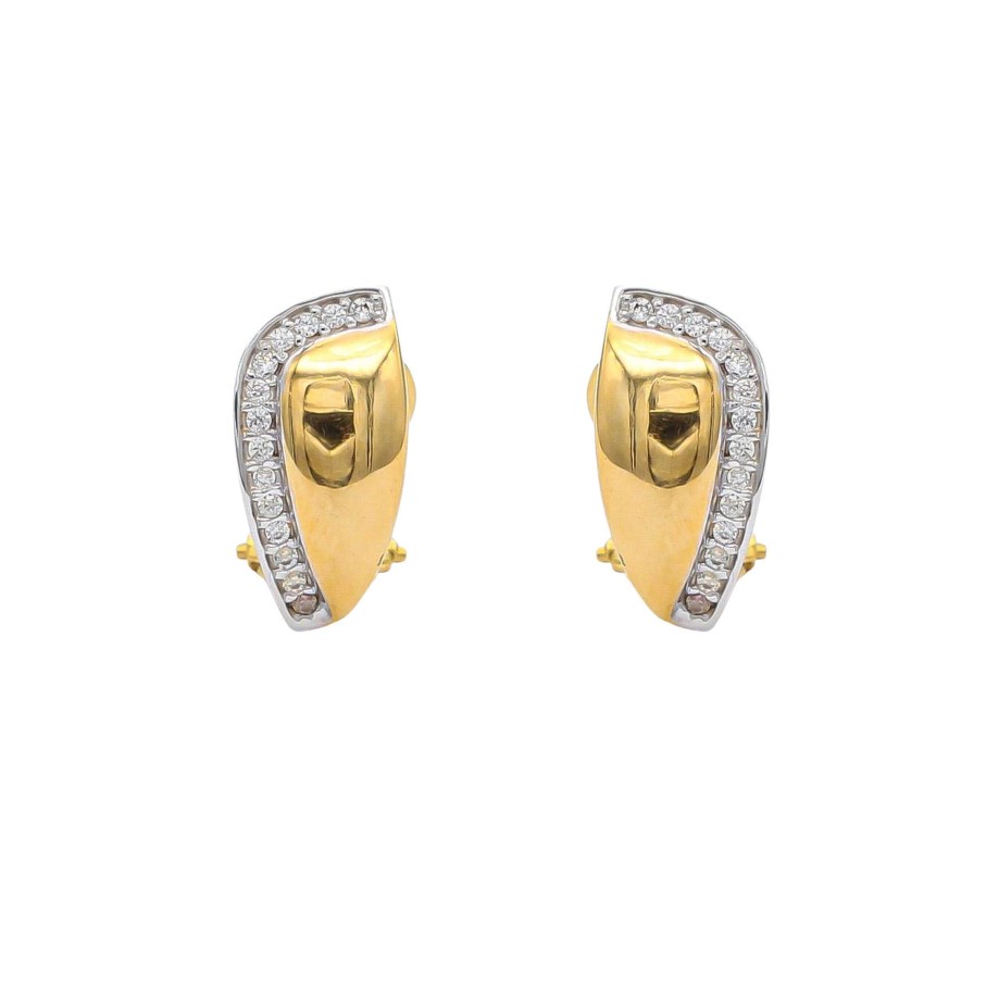 Joyas Oro 18K Joyeria Luis Luna | Pendientes Gaby Oro Bicolor 18K