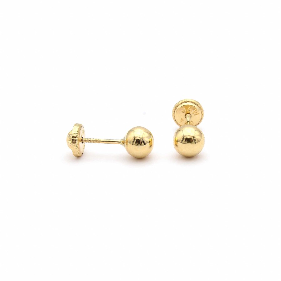 Joyas Oro 18K Joyeria Luis Luna | Pendientes Bola Oro 18K