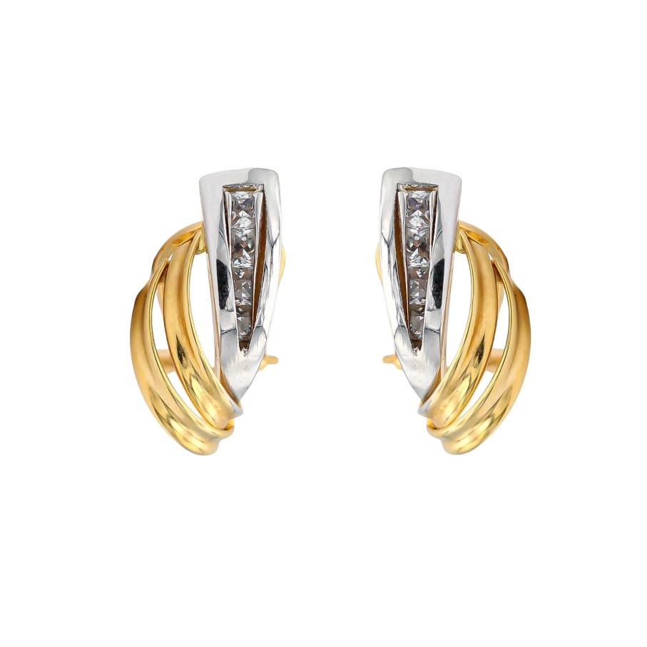 Joyas Oro 18K Joyeria Luis Luna | Pendientes Ebe Oro Bicolor 18K