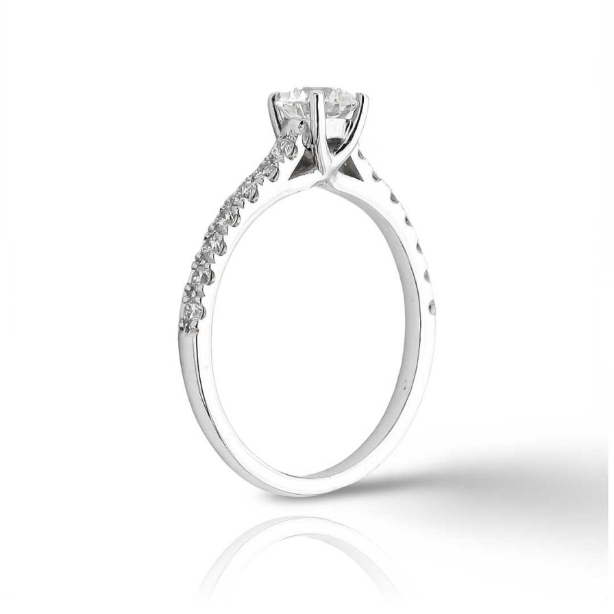 Boda Joyeria Luis Luna | Anillo Venecia Diamantes 0,80Ct E-Vs Gia Oro Blanco 18K