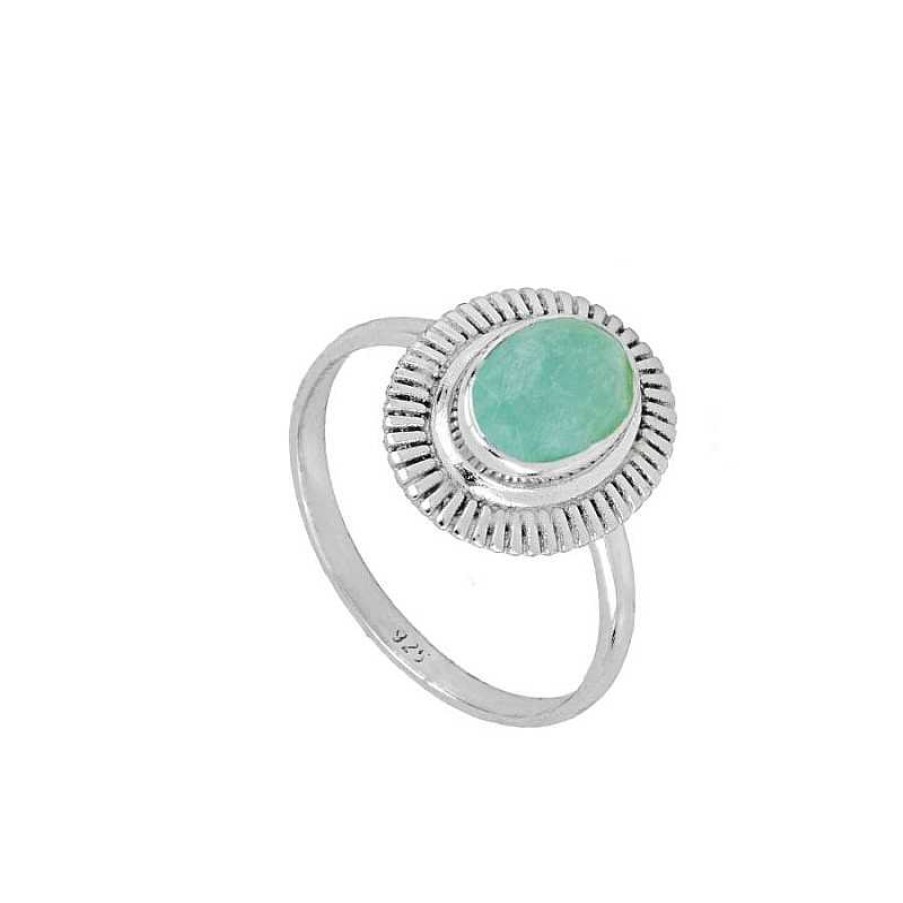 Joyas Plata Joyeria Luis Luna | Anillo Kin Amazonita Plata