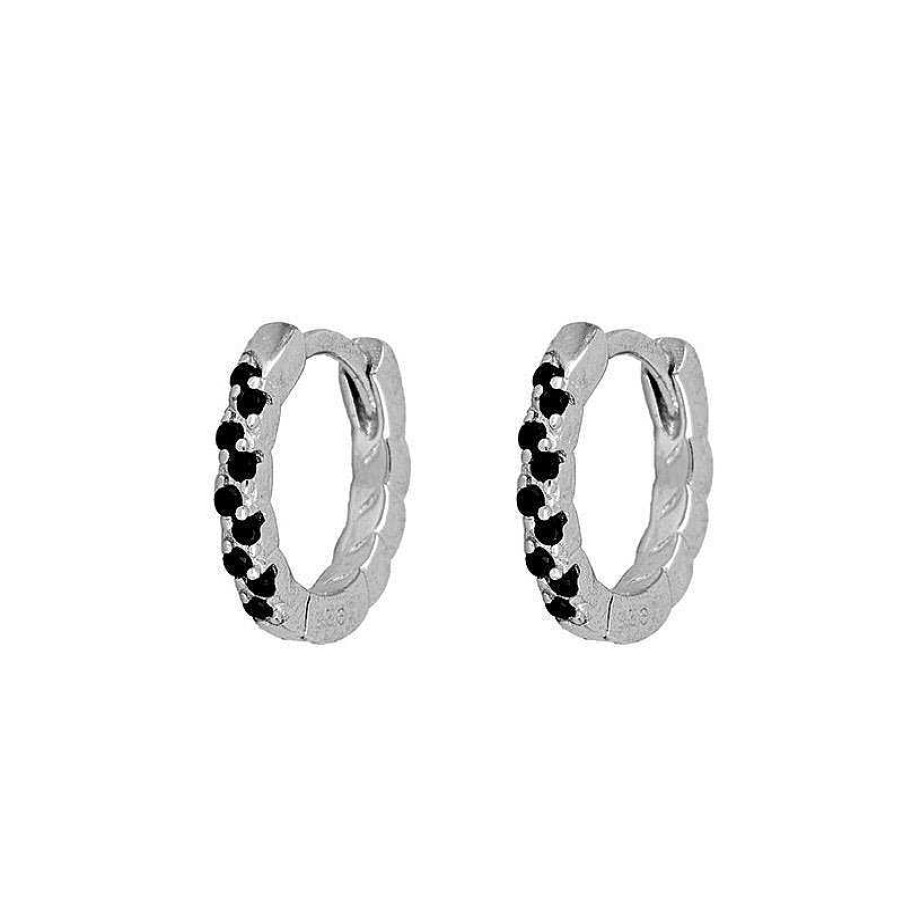 Joyas Plata Joyeria Luis Luna | Aros June Black Plata