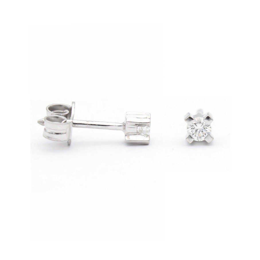 Boda Joyeria Luis Luna | Pendientes Claw Diamantes Oro Blanco 18K