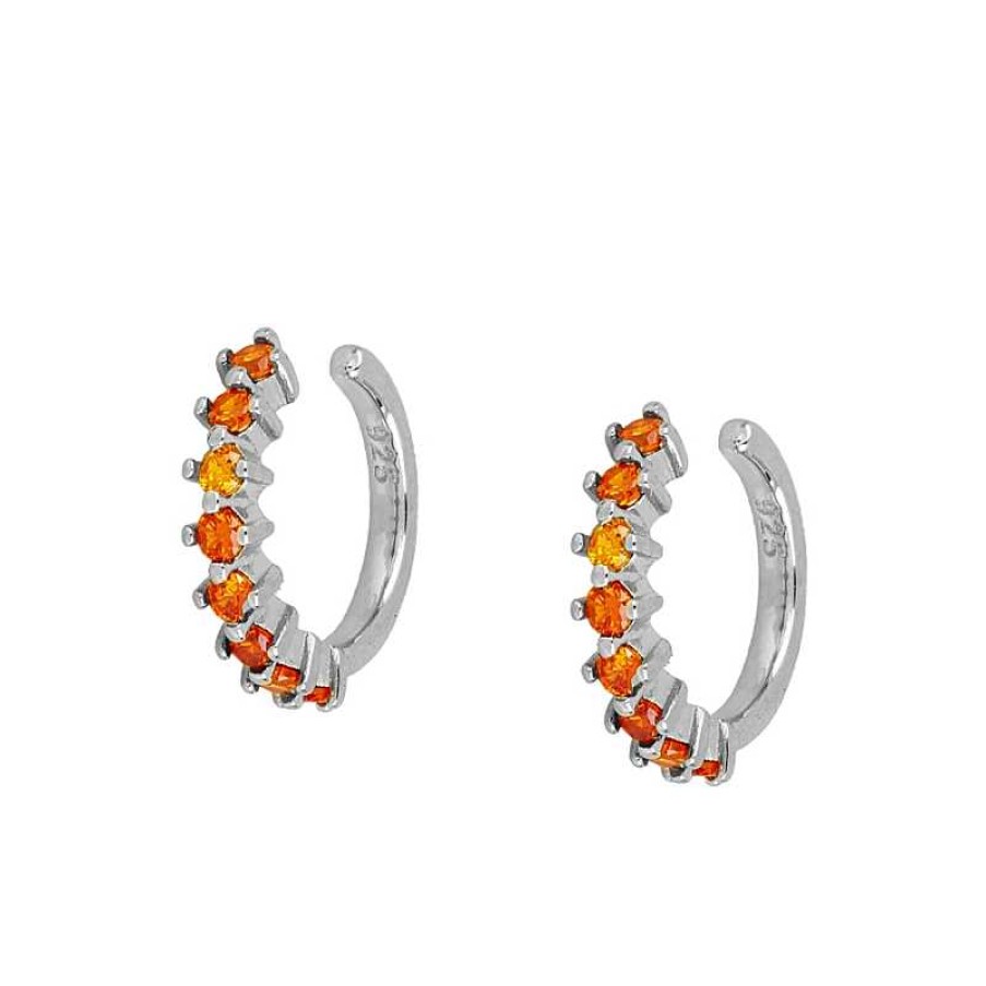 Joyas Plata Joyeria Luis Luna | Ear Cuff Grecia Naranja Plata