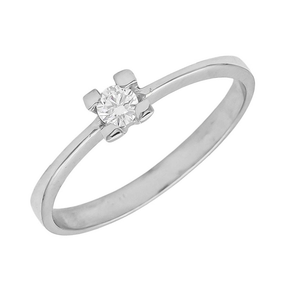 Boda Joyeria Luis Luna | Anillo Tayra Diamante 0,165Ct G-Si Oro Blanco 18K