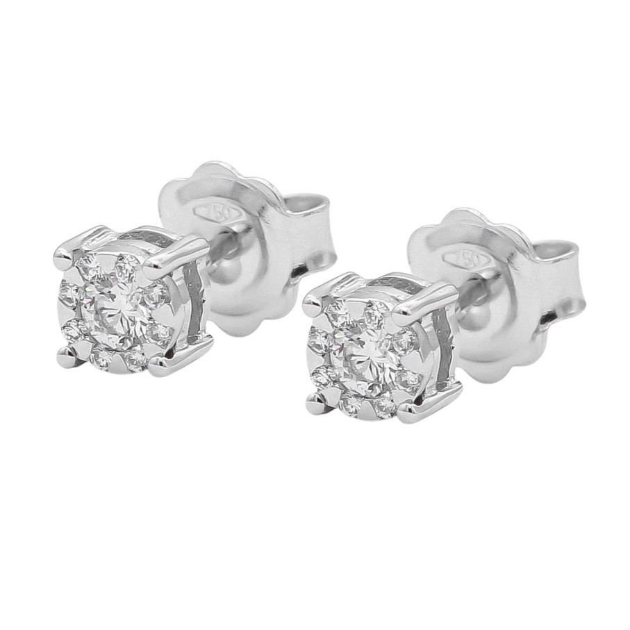 Boda Joyeria Luis Luna | Pendientes Elsa Diamantes 0,30Ct Oro Blanco 18K