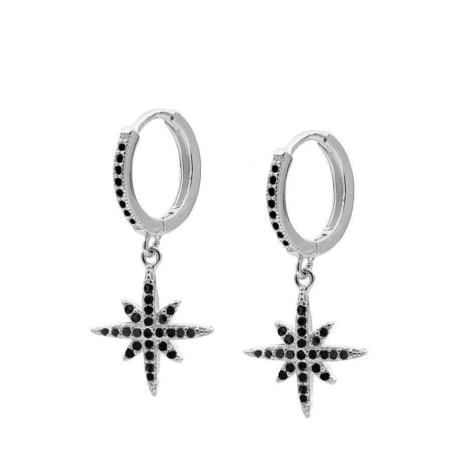 Joyas Plata Joyeria Luis Luna | Aros Snow Black Plata